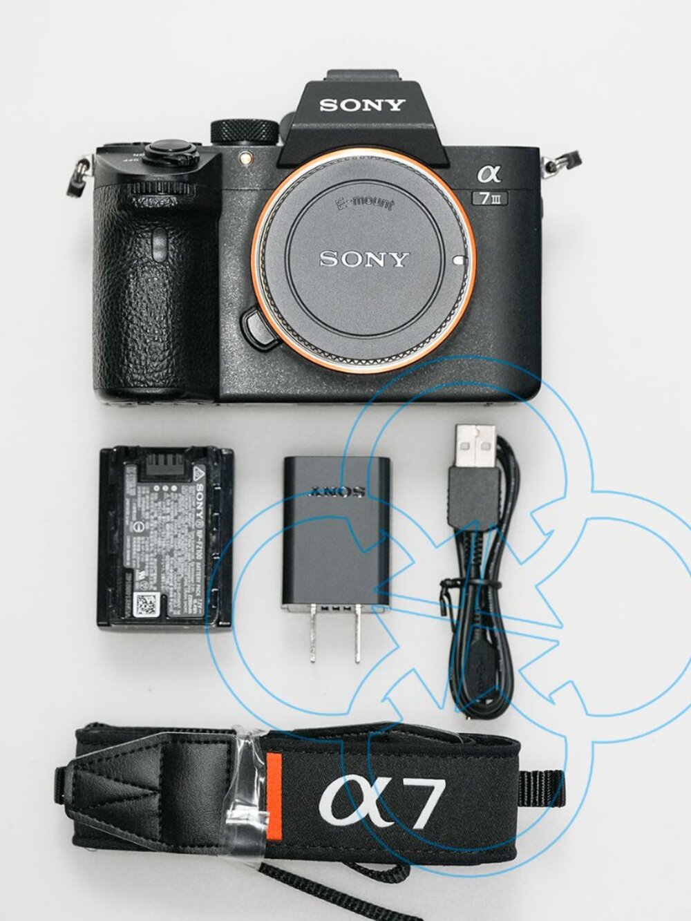 Sony Alpha a7 III Mirrorless 24.2MP Digital Camera Body w/Battery & 2 Mem Cards